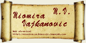 Miomira Vajkanović vizit kartica